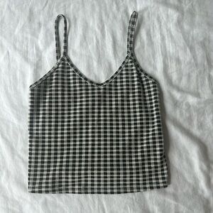 Black and white plaid tank